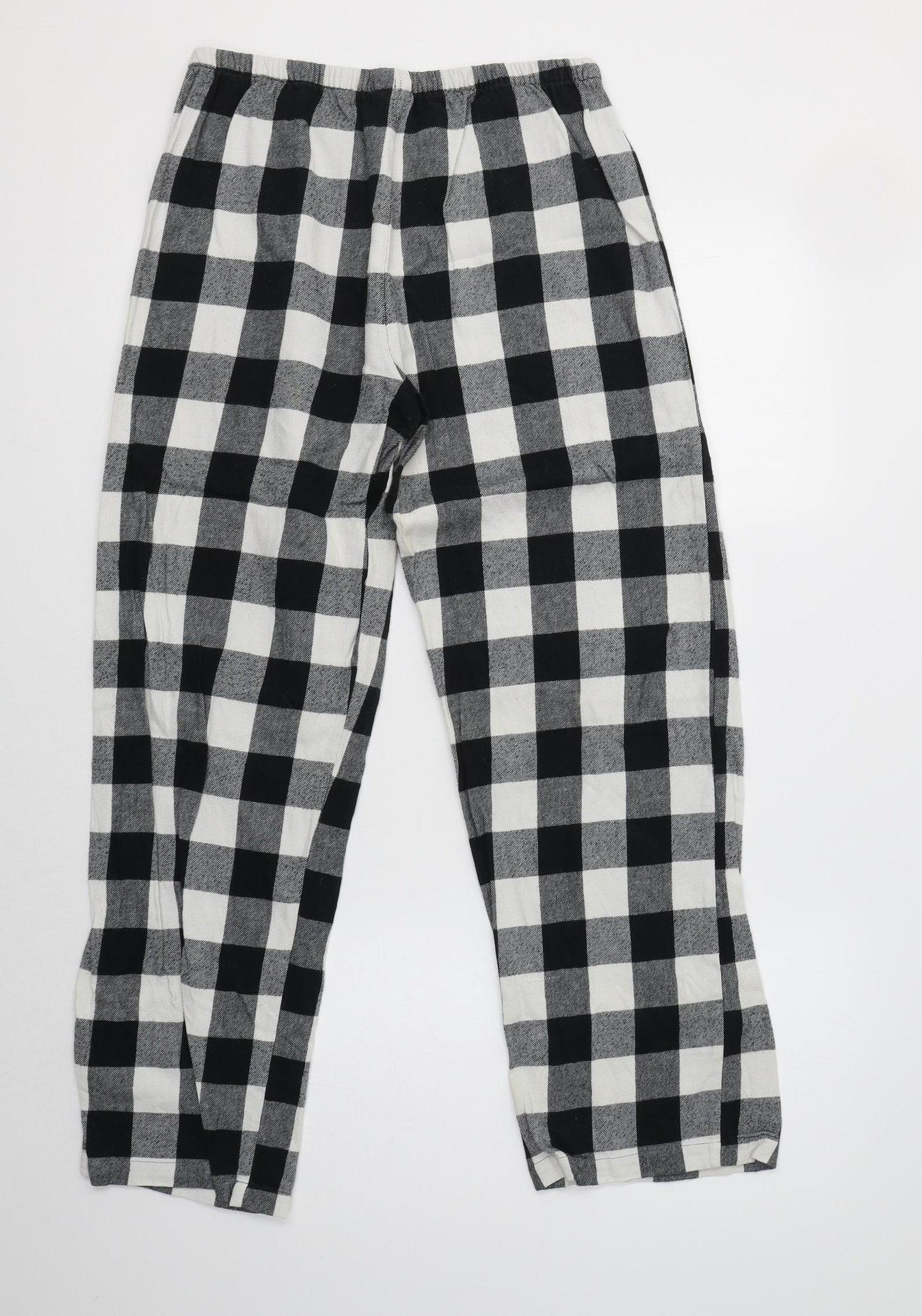 F&F Womens Grey Check Cotton  Pyjama Pants Size 8