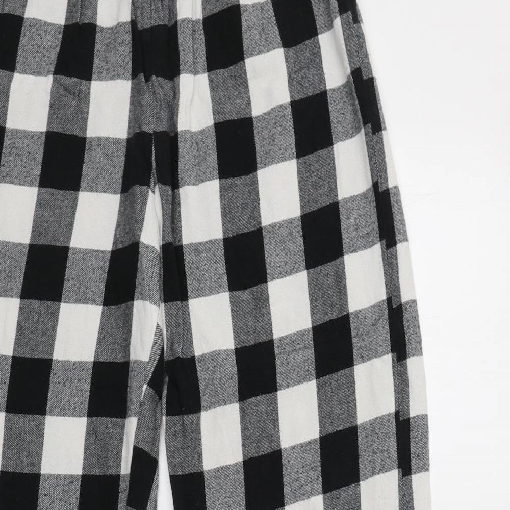 F&F Womens Grey Check Cotton  Pyjama Pants Size 8