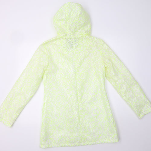 Primark Womens Green Floral  Rain Coat Coat Size 6