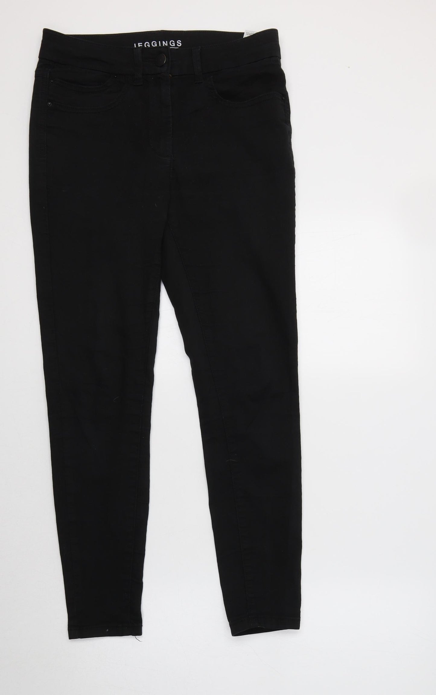 M&S Womens Black  Cotton Jegging Jeans Size 10 L28 in Regular