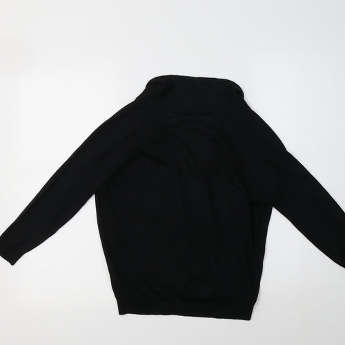 Topshop Womens Black V-Neck  Acrylic Shrug Jumper Size 8