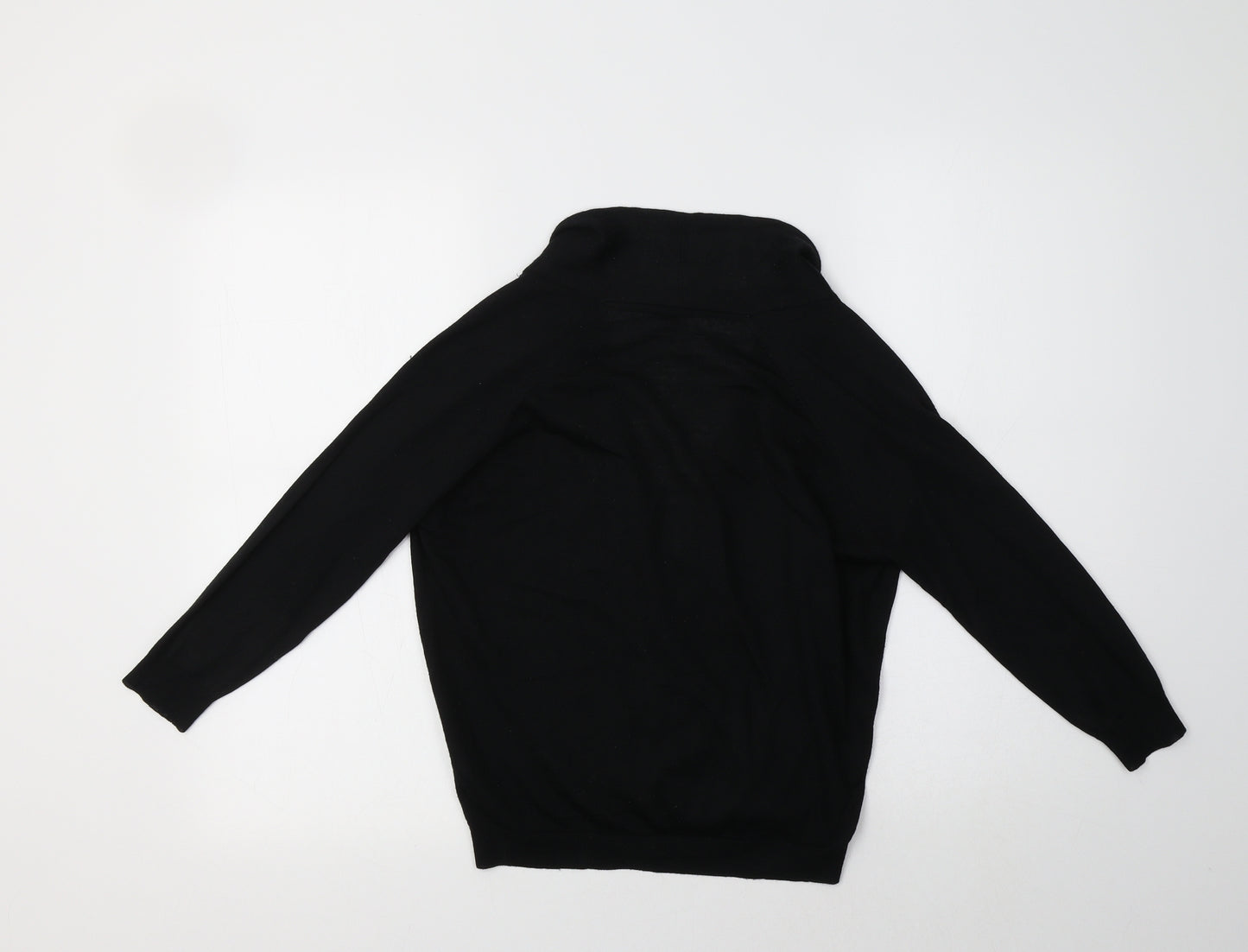 Topshop Womens Black V-Neck  Acrylic Shrug Jumper Size 8