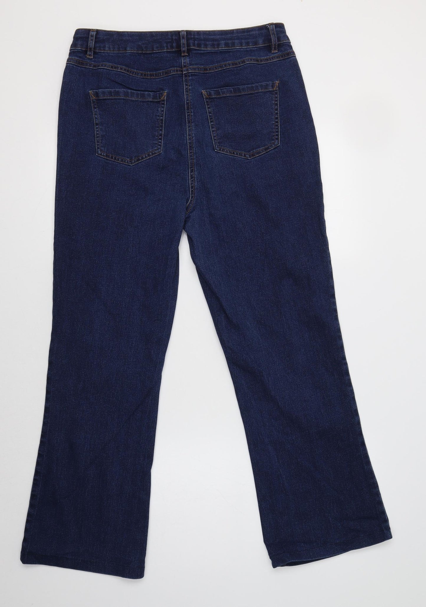 Matalan Womens Blue  Cotton Bootcut Jeans Size 14 L28 in Regular