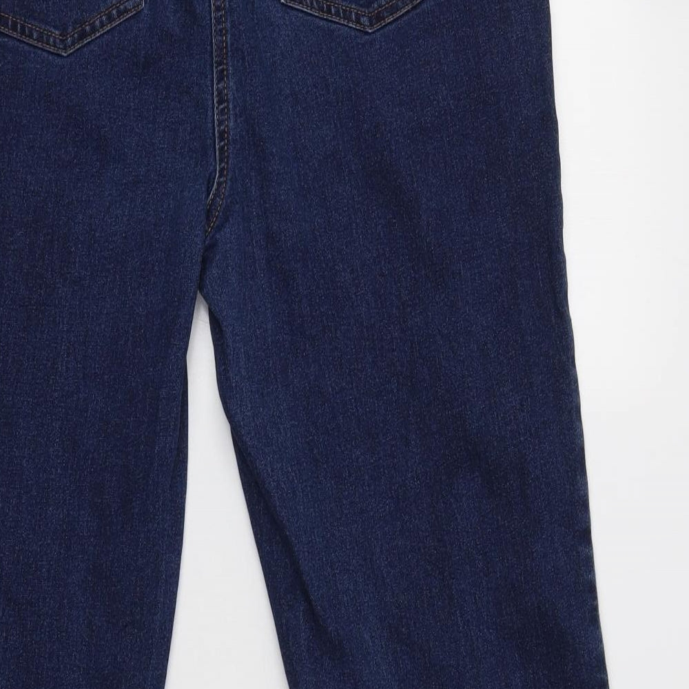 Matalan Womens Blue  Cotton Bootcut Jeans Size 14 L28 in Regular