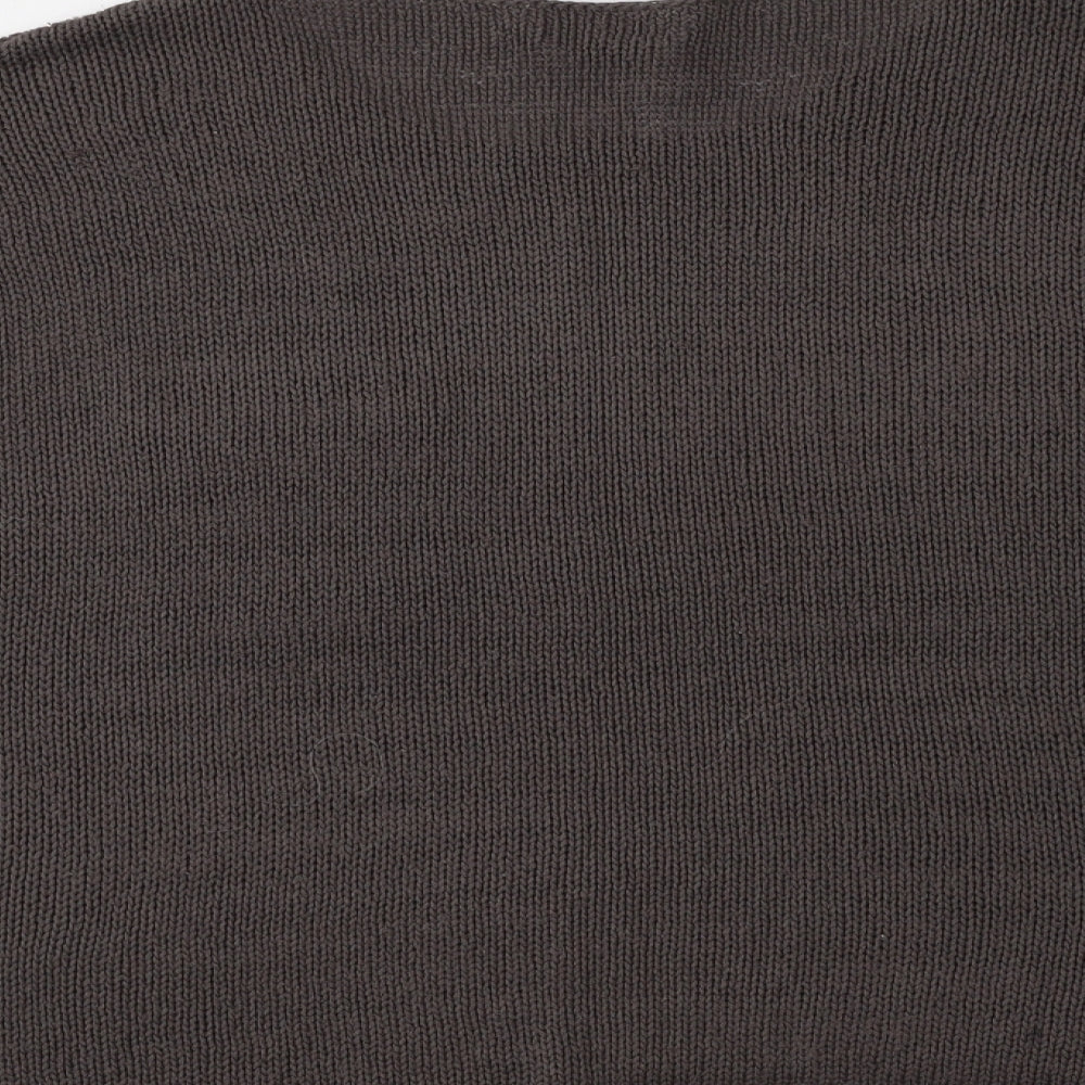 H&M Womens Grey Crew Neck  Acrylic Pullover Jumper Size S