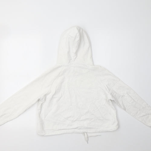 Jeff & Co Girls White  Cotton Pullover Hoodie Size 11-12 Years