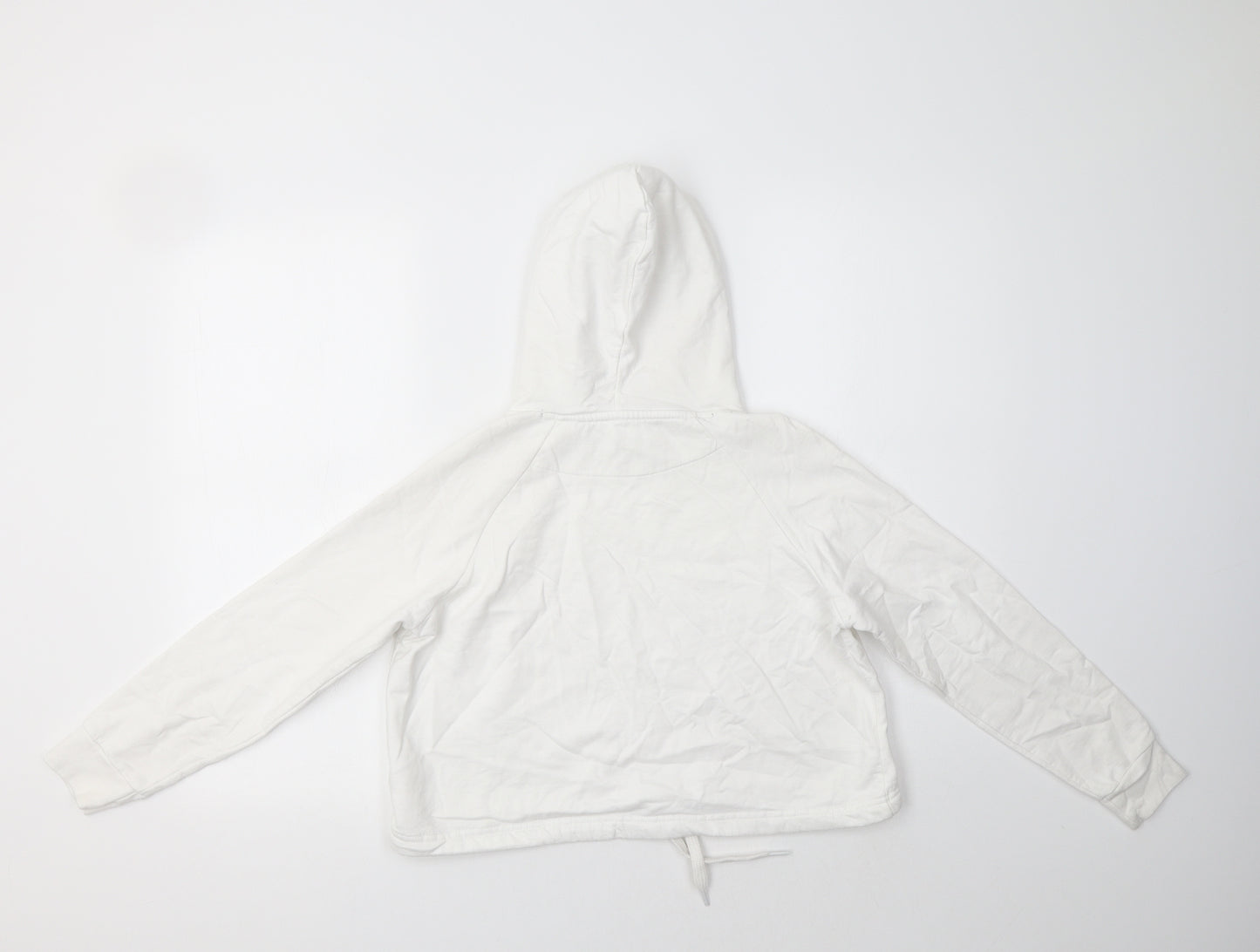 Jeff & Co Girls White  Cotton Pullover Hoodie Size 11-12 Years