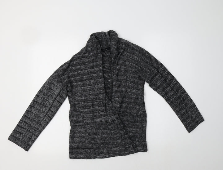 Preworn Womens Grey V-Neck  Cotton Cardigan Jumper Size 10