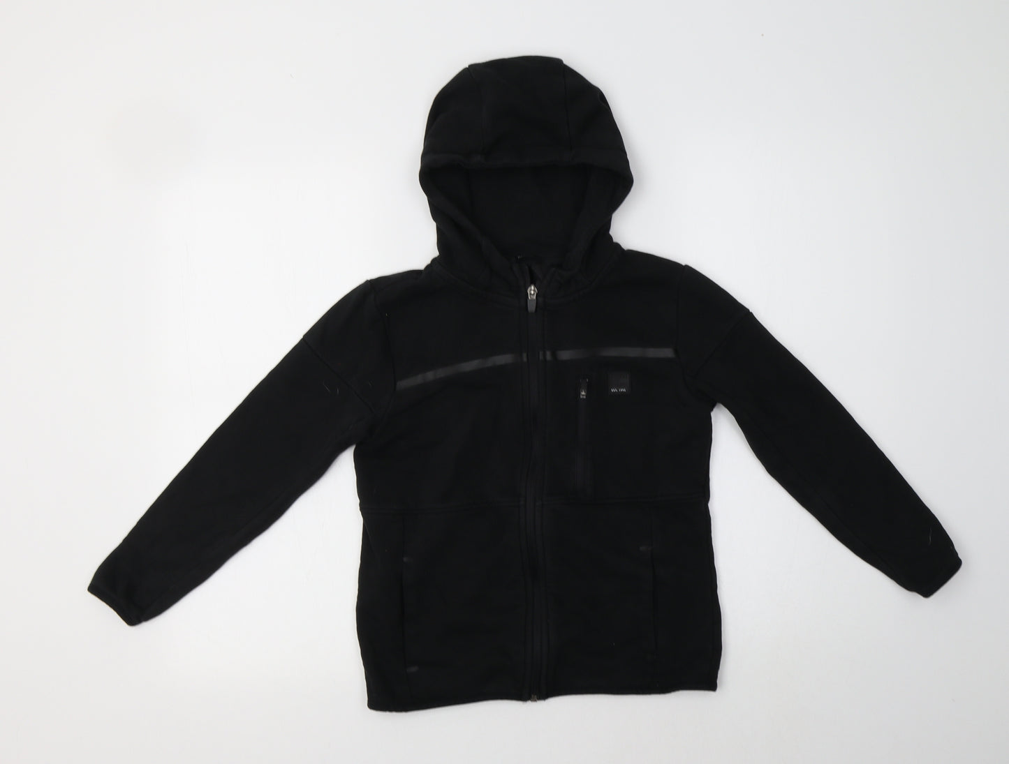 George Boys Black  Cotton Full Zip Hoodie Size 8-9 Years