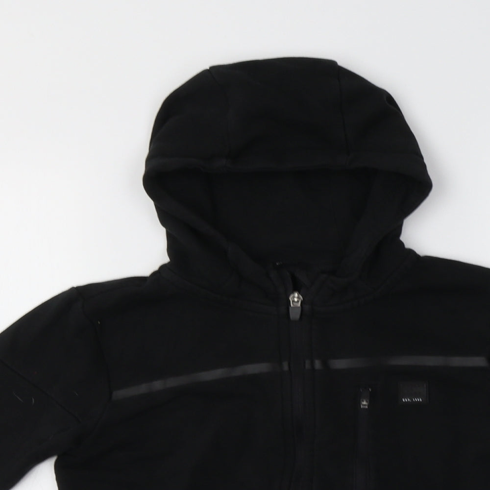 George Boys Black  Cotton Full Zip Hoodie Size 8-9 Years