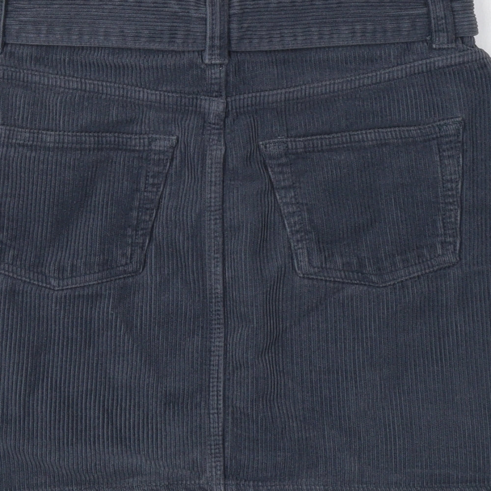 Topshop Womens Blue  Cotton Mini Skirt Size 8