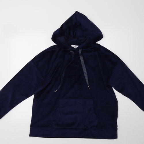 La marquise Womens Blue  Polyester Pullover Hoodie Size M