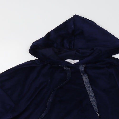 La marquise Womens Blue  Polyester Pullover Hoodie Size M