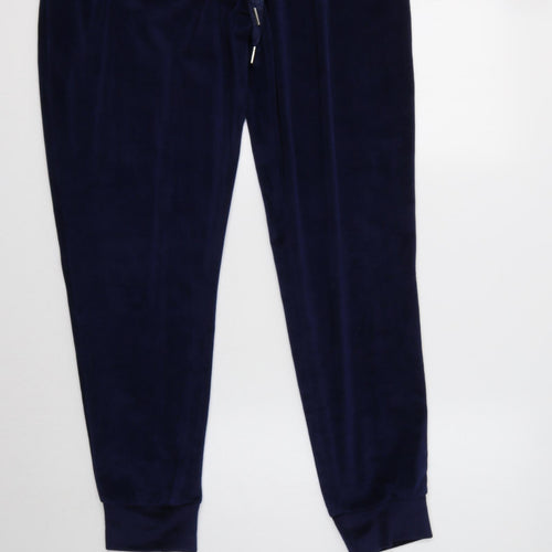 La marquise Womens Blue  Polyester Jogger Trousers Size M L28 in Regular