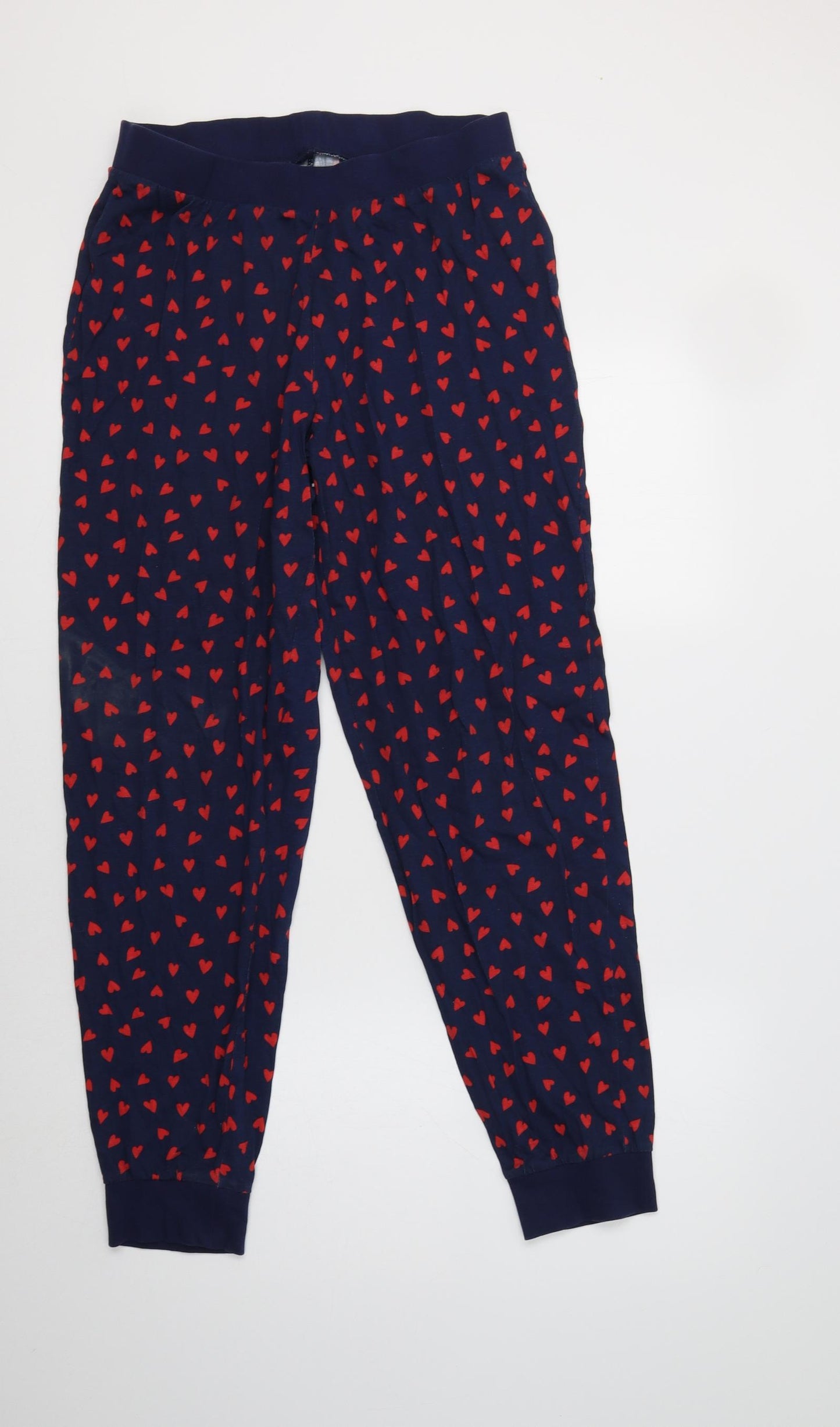 George Womens Blue  Cotton  Pyjama Pants Size 12   - Heart Print
