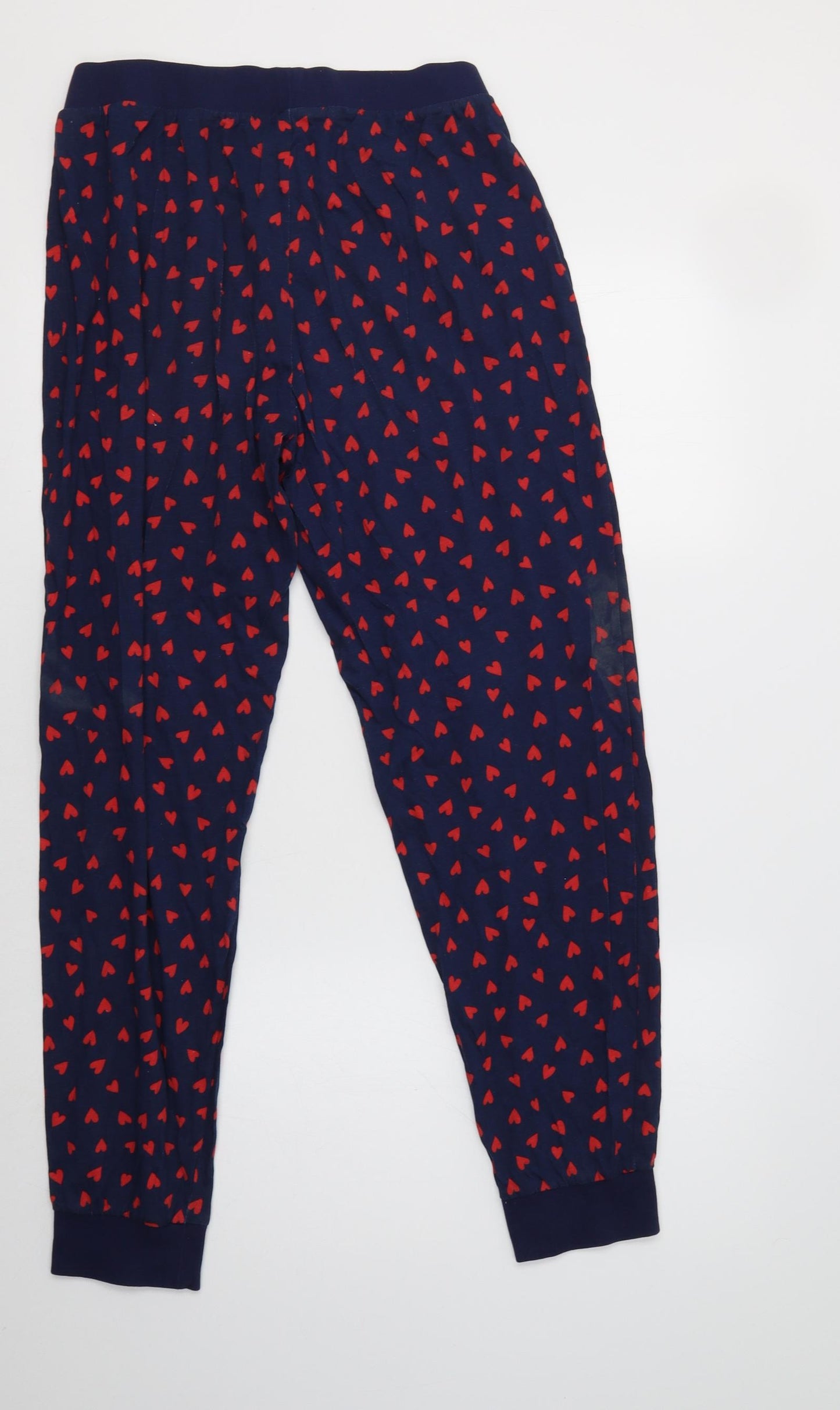 George Womens Blue  Cotton  Pyjama Pants Size 12   - Heart Print