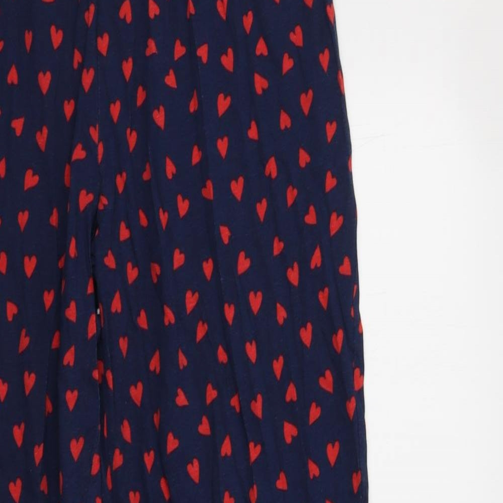George Womens Blue  Cotton  Pyjama Pants Size 12   - Heart Print