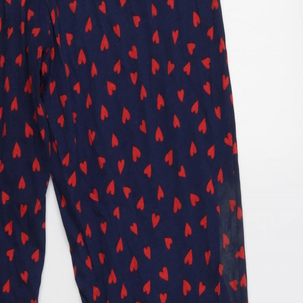 George Womens Blue  Cotton  Pyjama Pants Size 12   - Heart Print