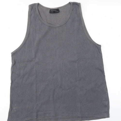 Cedar Wood State Mens Grey  Cotton  T-Shirt  Round Neck