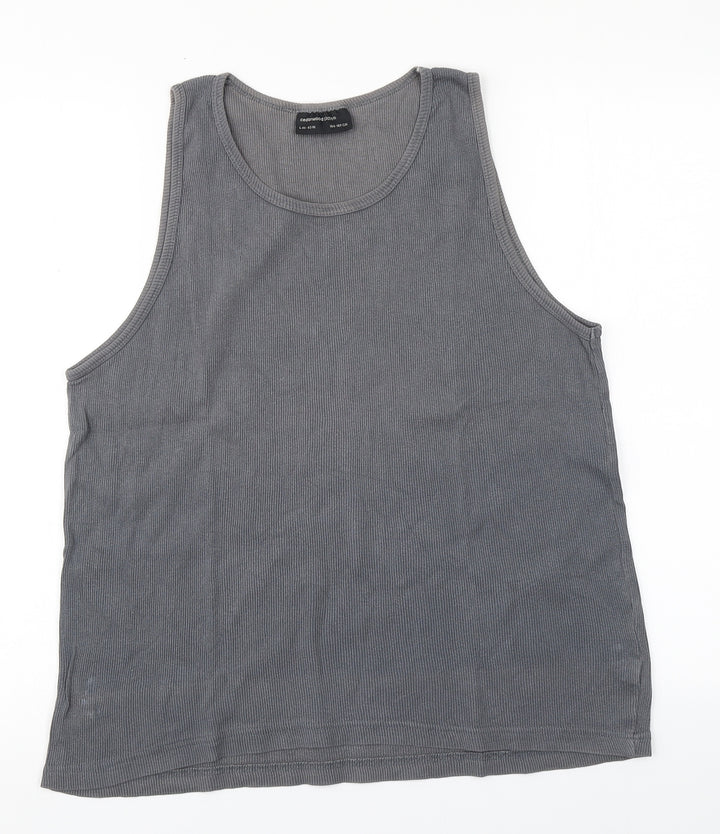 Cedar Wood State Mens Grey  Cotton  T-Shirt  Round Neck