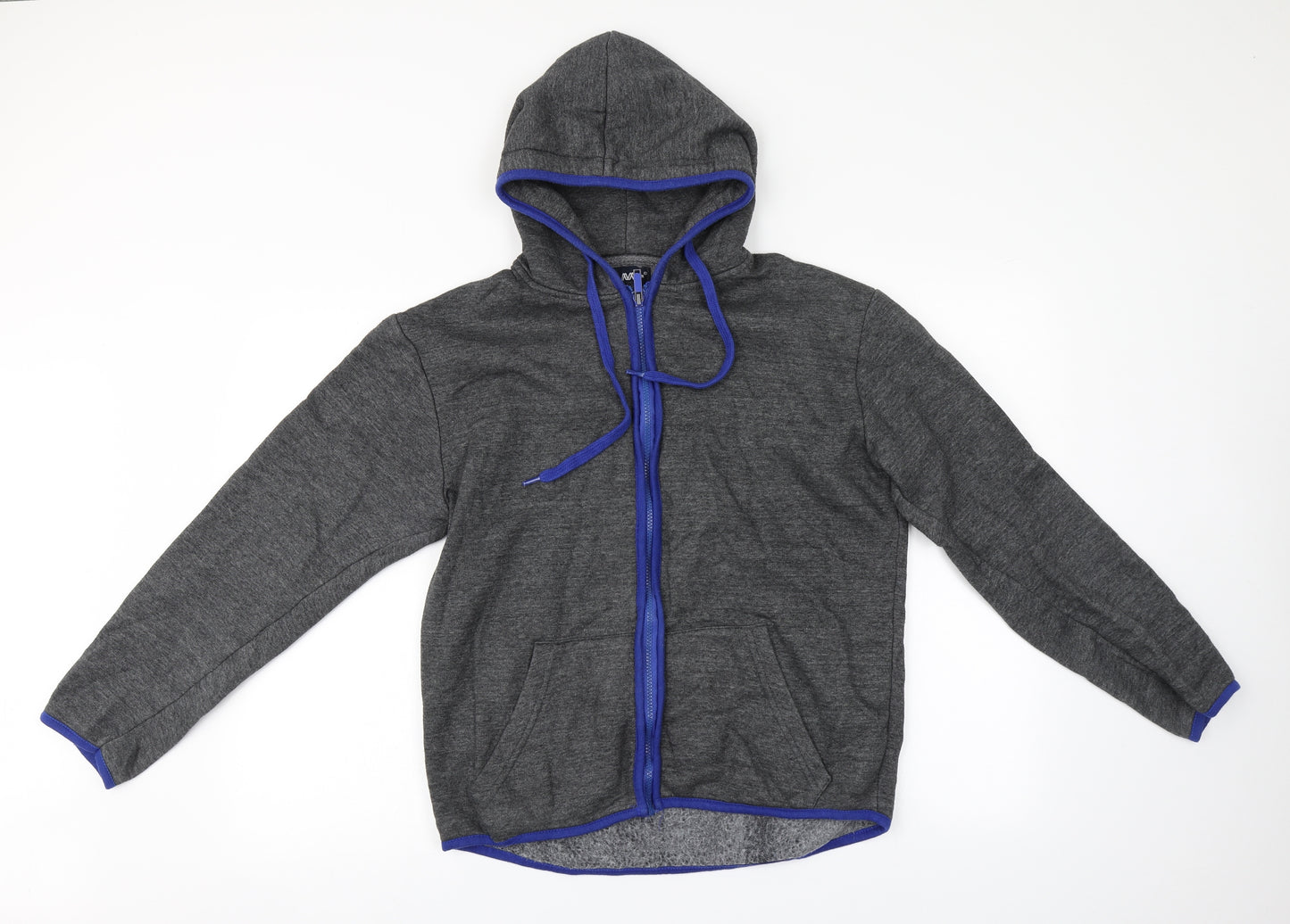 Preworn Mens Grey  Cotton Full Zip Hoodie