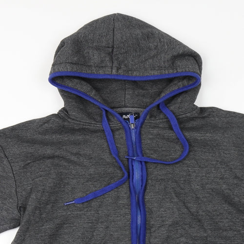 Preworn Mens Grey  Cotton Full Zip Hoodie