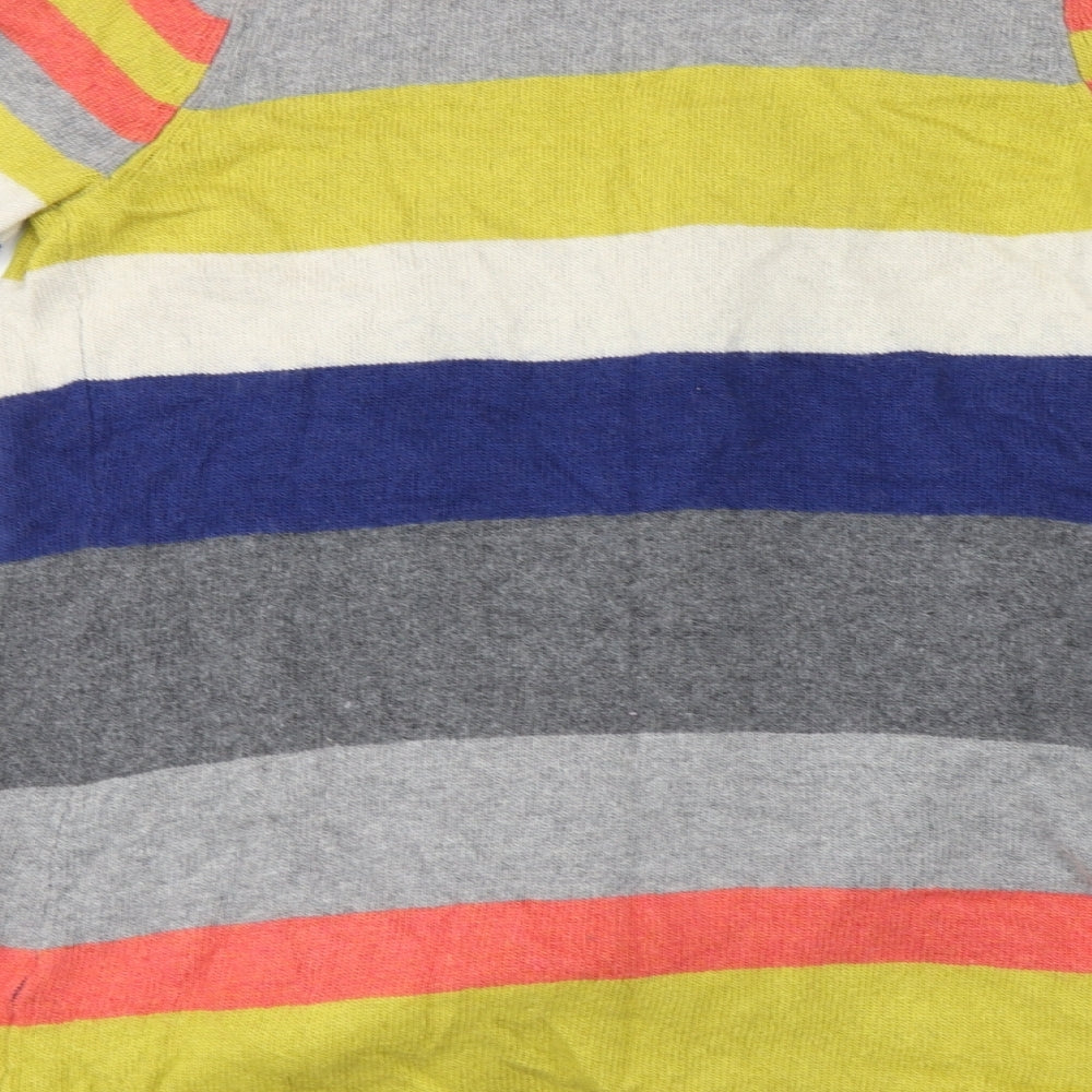 Per Una Womens Multicoloured Collared Striped Viscose Cardigan Jumper Size 14