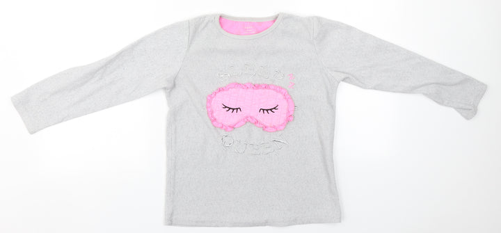 Primark Girls Grey   Top Pyjama Top Size 10-11 Years   - Sleep Queen