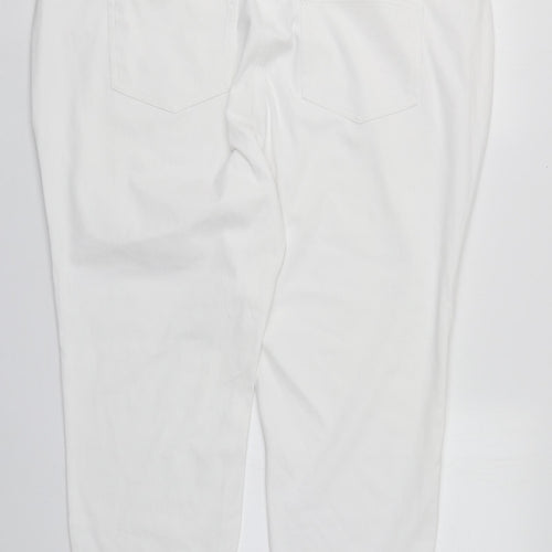 NEXT Womens White  Cotton Jegging Jeans Size 22 L26 in Regular