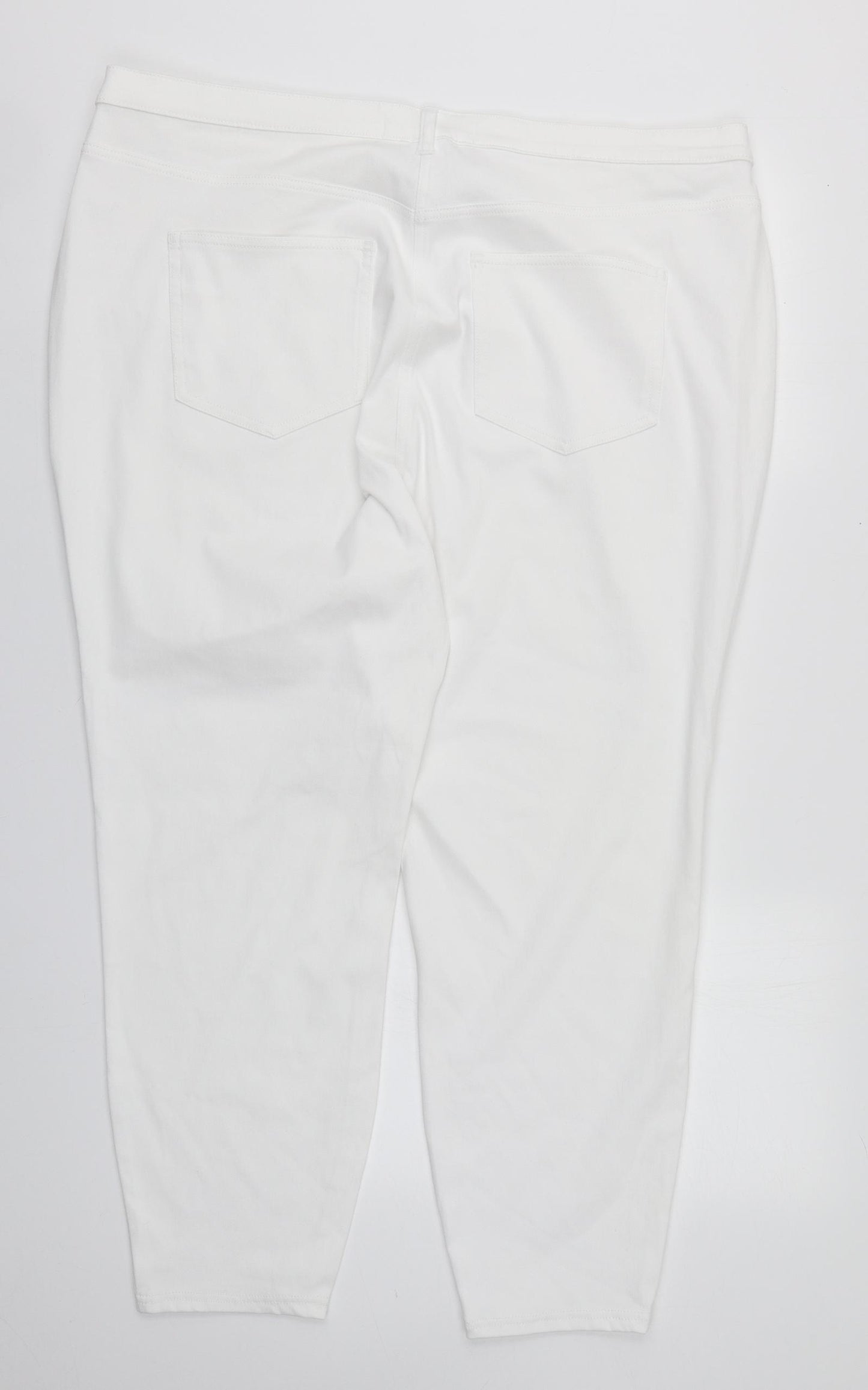 NEXT Womens White  Cotton Jegging Jeans Size 22 L26 in Regular