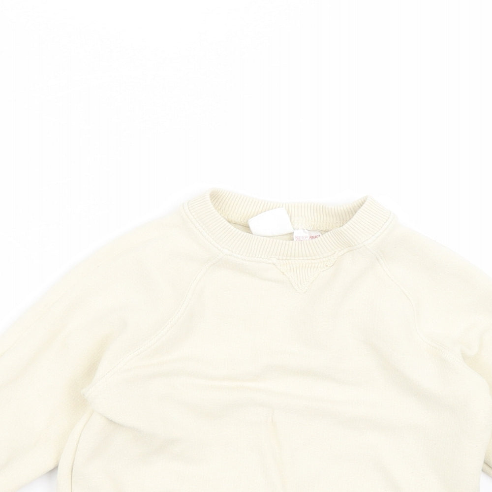 Zara Baby Beige  Cotton Pullover Jumper Size 12-18 Months