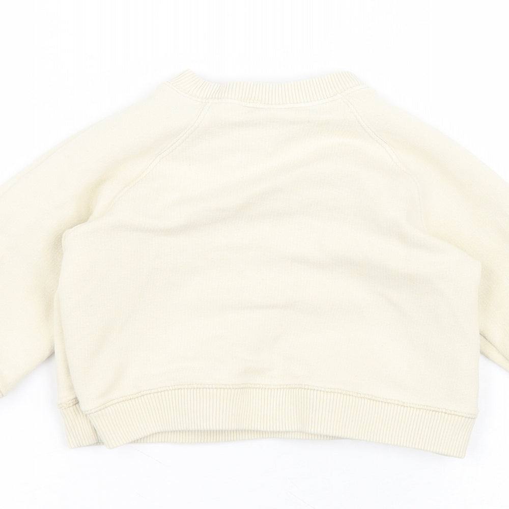 Zara Baby Beige  Cotton Pullover Jumper Size 12-18 Months