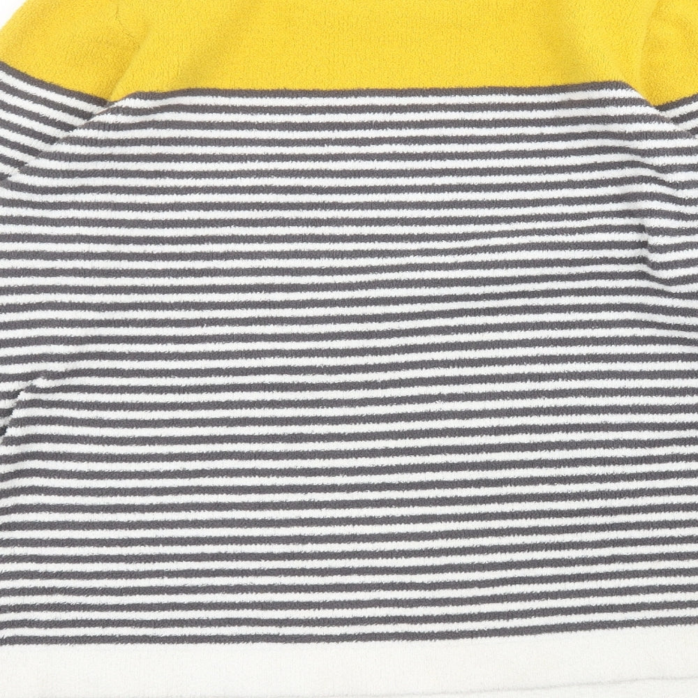 Joules Womens White Round Neck Striped Polyester Pullover Jumper Size 16