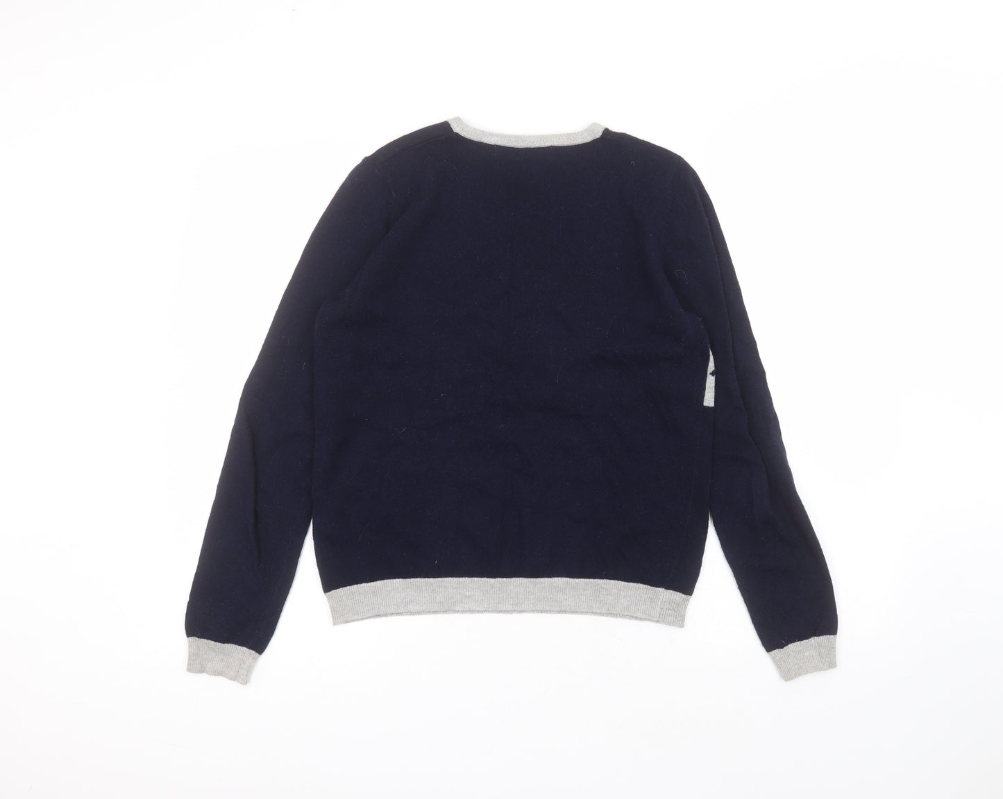 nice things Womens Blue  Viscose Basic T-Shirt Size S Round Neck