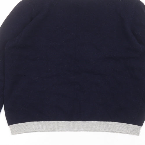 nice things Womens Blue  Viscose Basic T-Shirt Size S Round Neck