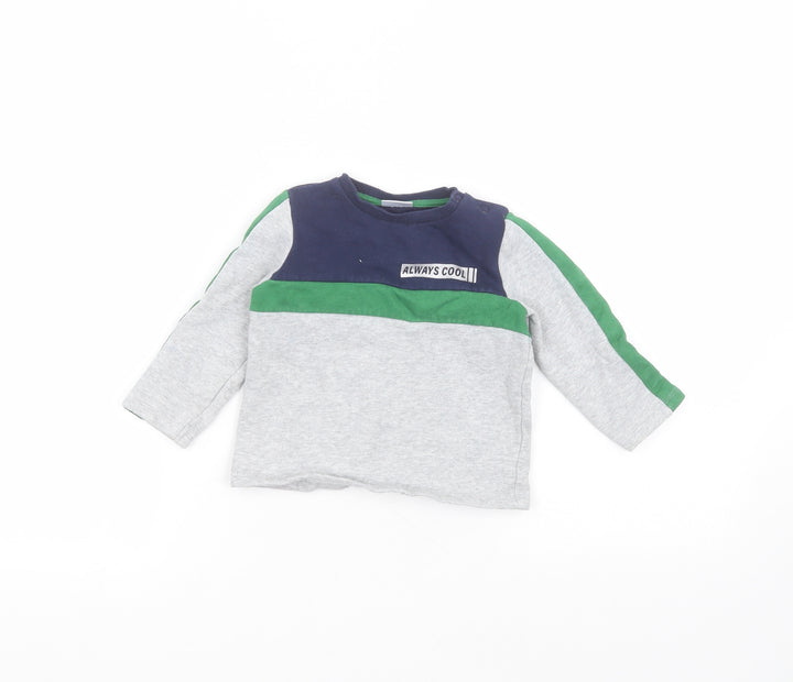 F&F Baby Grey  Cotton Pullover Jumper Size 12-18 Months
