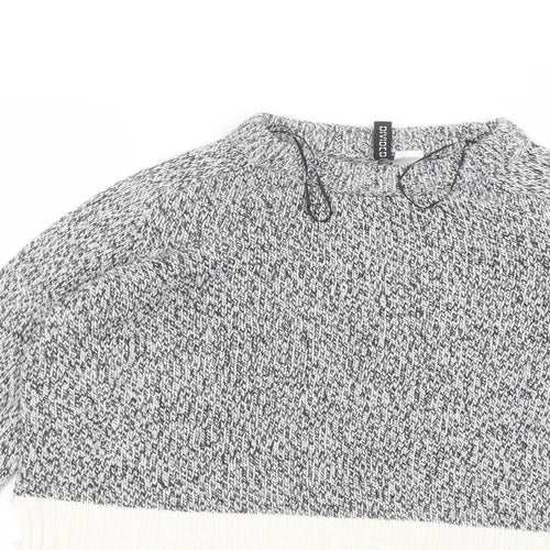 H&M Womens Grey Round Neck  Acrylic Pullover Jumper Size S