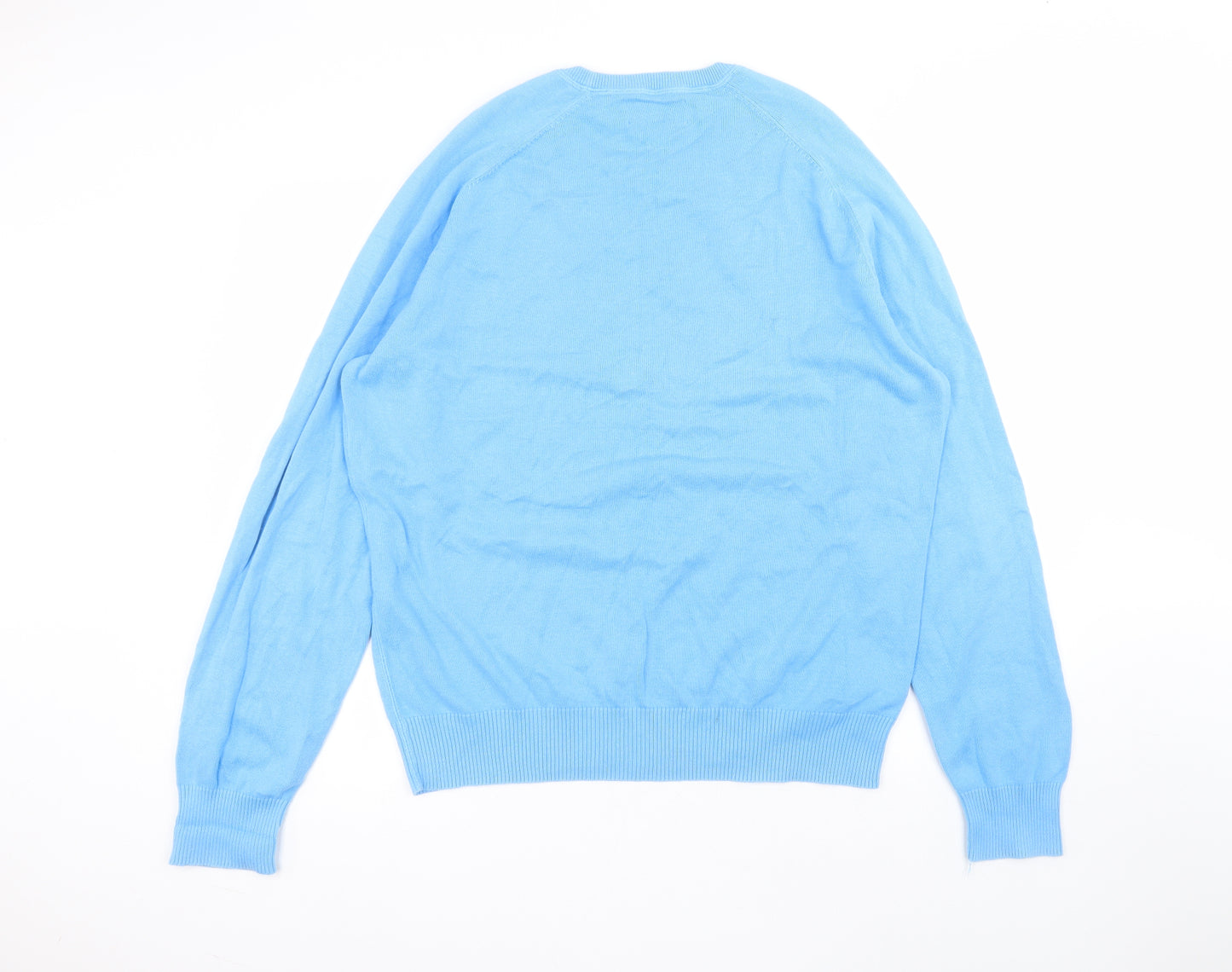 Penguin Mens Blue Round Neck  Cotton Pullover Jumper Size XL