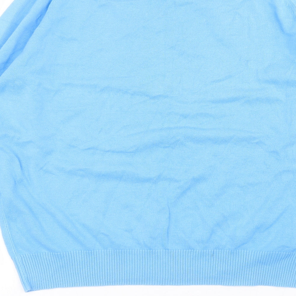 Penguin Mens Blue Round Neck  Cotton Pullover Jumper Size XL
