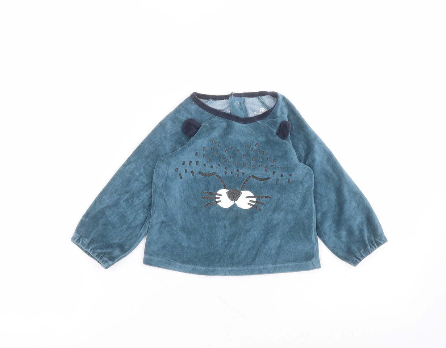 Preworn Baby Blue  Cotton Pullover Jumper Size 18-24 Months