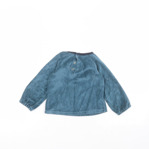Preworn Baby Blue  Cotton Pullover Jumper Size 18-24 Months