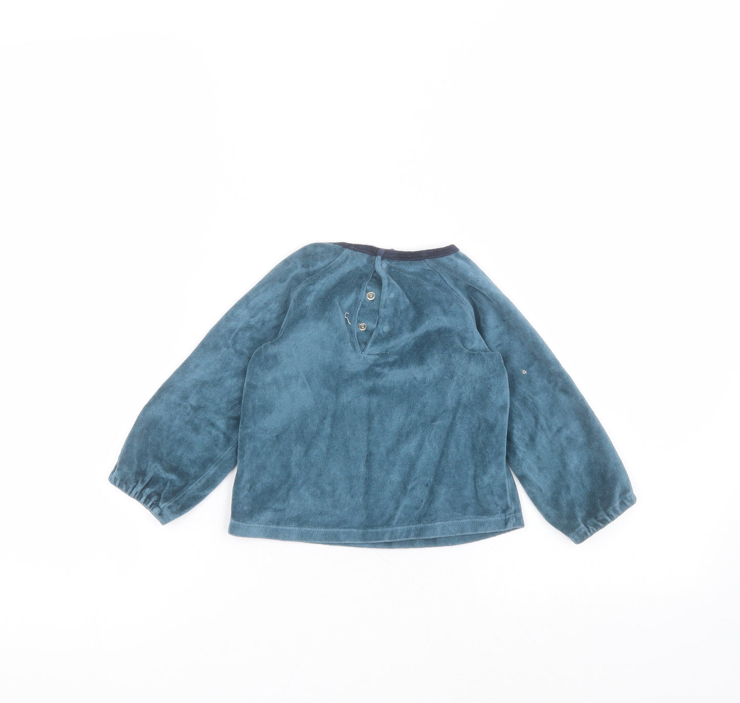 Preworn Baby Blue  Cotton Pullover Jumper Size 18-24 Months