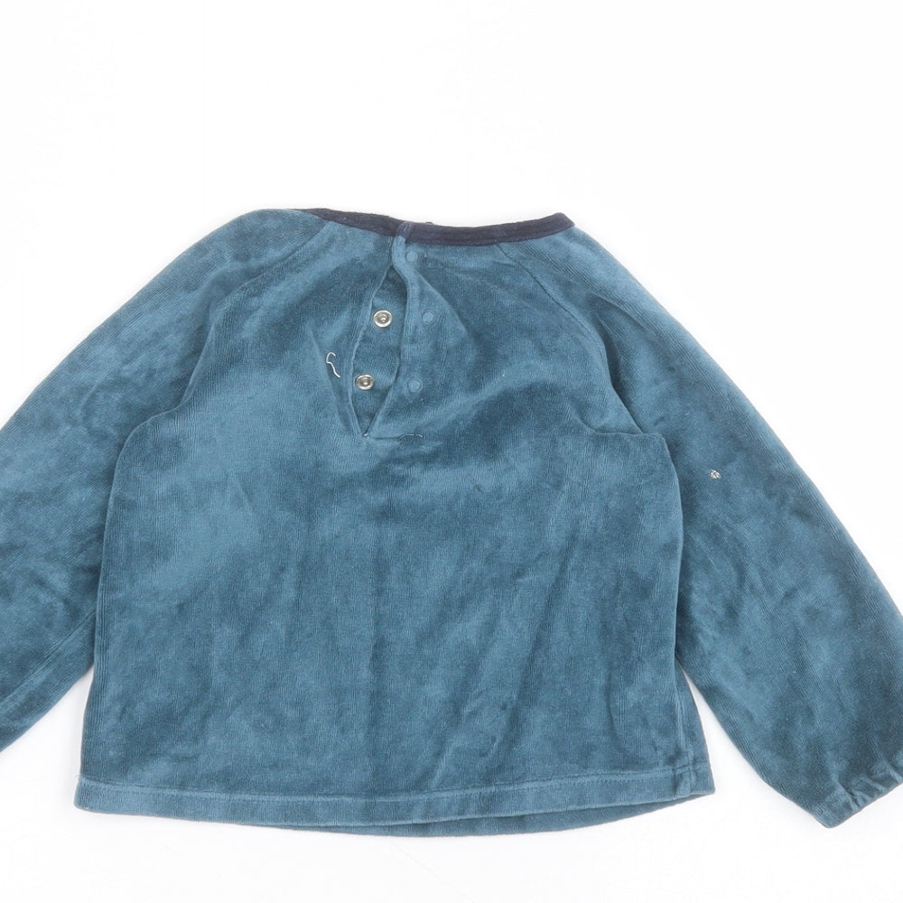 Preworn Baby Blue  Cotton Pullover Jumper Size 18-24 Months