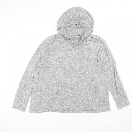 Matalan Womens Grey  Viscose Pullover Hoodie Size L