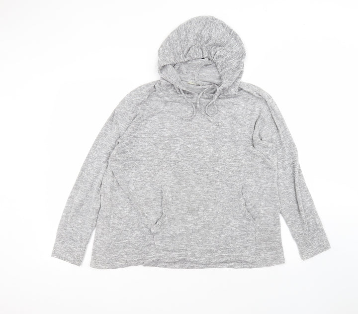 Matalan Womens Grey Viscose Pullover Hoodie Size L