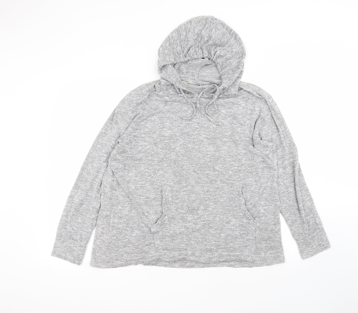 Matalan Womens Grey  Viscose Pullover Hoodie Size L