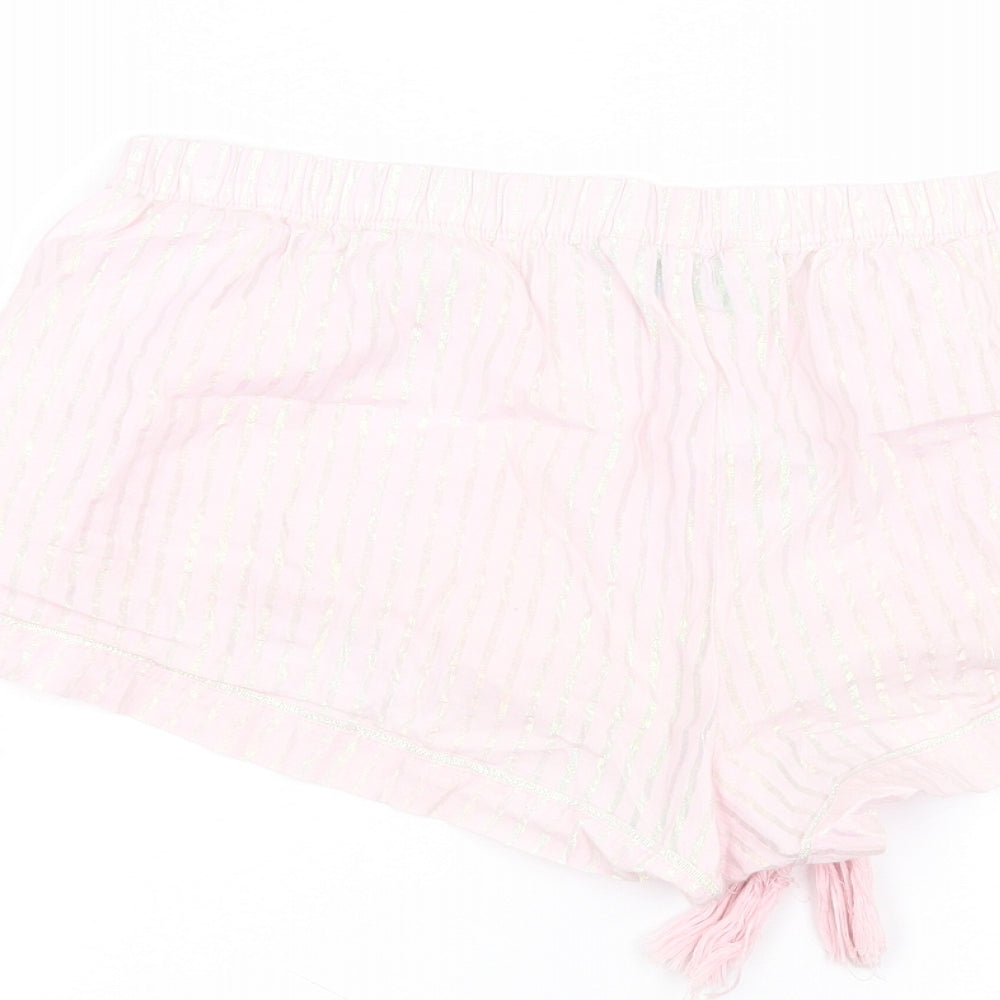 Primark Womens Pink  Cotton Sweat Shorts Size M  Regular