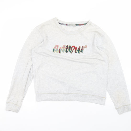 New Look Womens Grey Round Neck  Polyester Pullover Jumper Size 12