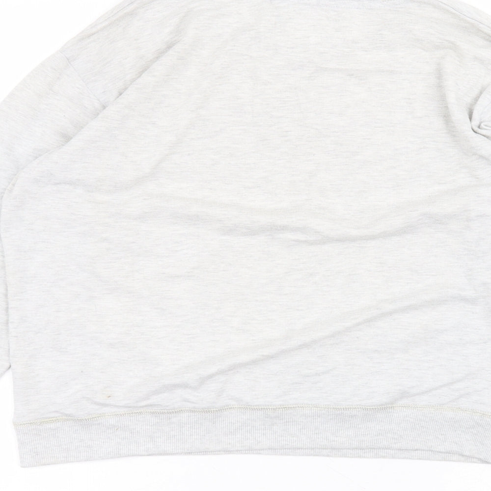 New Look Womens Grey Round Neck  Polyester Pullover Jumper Size 12