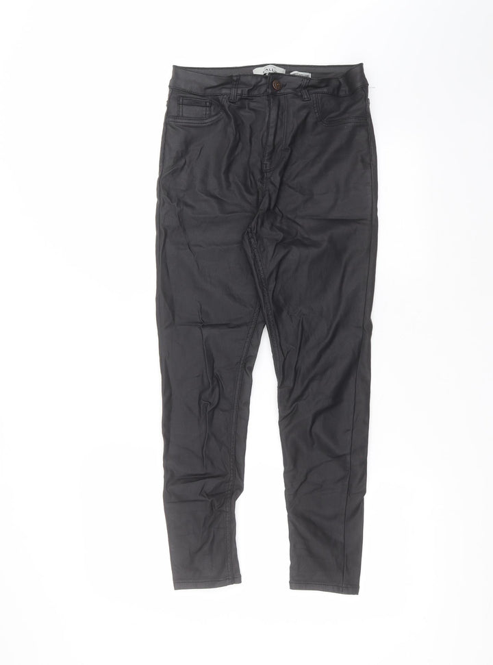New Look Womens Black  Viscose Trousers  Size 12 L25 in Regular
